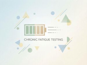 Batterij-icoon met gedeeltelijk ontladen energieniveau in zachte kleuren voor chronische vermoeidheid test