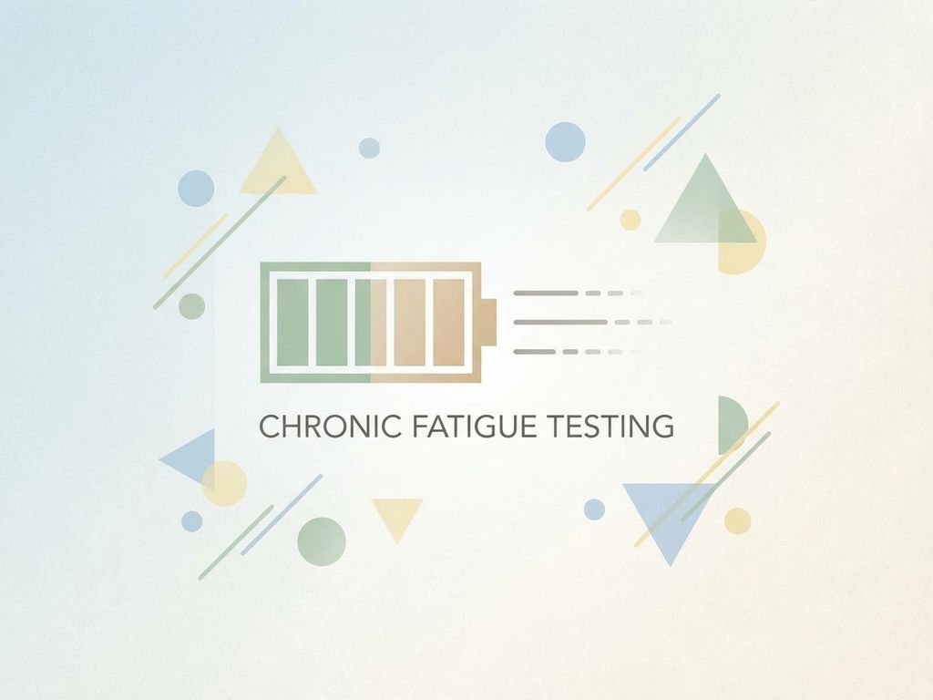 Batterij-icoon met gedeeltelijk ontladen energieniveau in zachte kleuren voor chronische vermoeidheid test